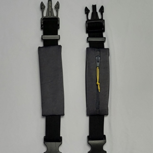 Pochete Cinza com Zíper Preto