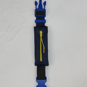 Pochete Azul com Zíper Amarelo