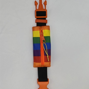 Mini Pochete LGBT com Zíper Laranja