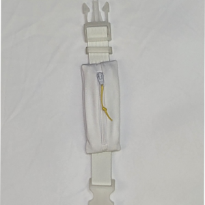 Pochete Branca com zíper transparente