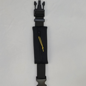 Mini Pochete Preta com Zíper Preto